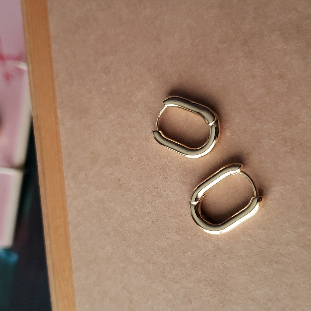 HOUSE OF HARLOW 14K Gold-Plated Hoop Earrings - Picture 4 of 8